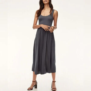 Aritzia Wilfred  Free Assonance Tank Midi Dress Grey Blue Size Small